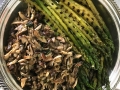 asparagus and exotic mushrooms